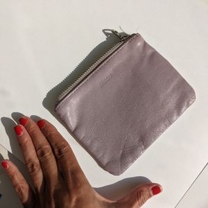 BAGGU Square pouch leather lavender